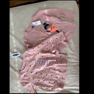 Brand new 2 old navy baby girl shirts.